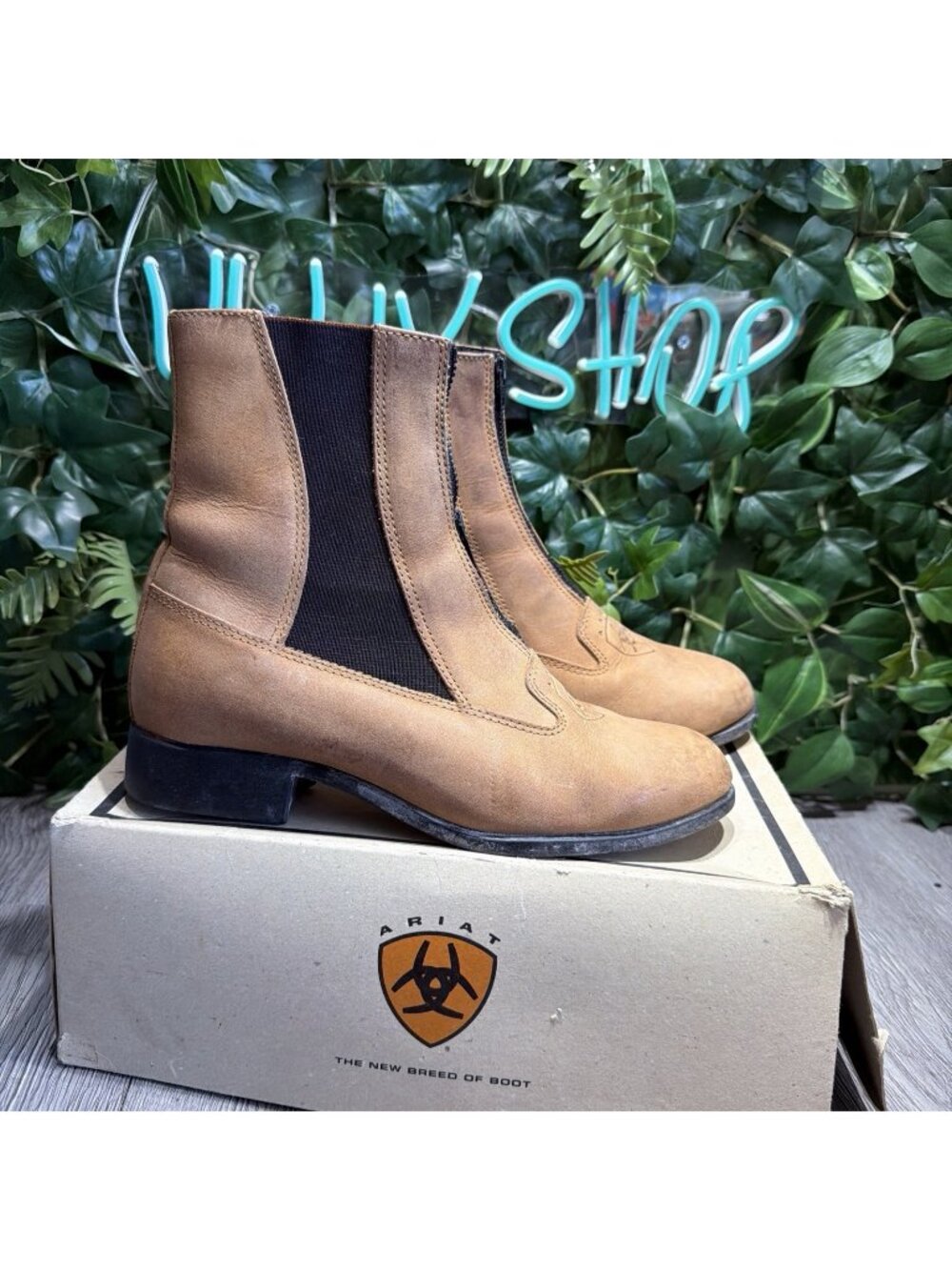 Womens Ariat Mentor Womens Zipper Jodhpur Distressed Brown Boots Sz 7.5